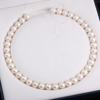 Prírodné Sladkovodné perly umelo Pestované Perly Kolo Prírodné Perly pre Šperky, Takže Náhrdelník Náramok 14 Palcov Veľkosť 11-12mm