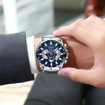 CURREN muži hodinky Top Luxusné Značky S Nehrdzavejúcej Ocele Sport Chronograf hodinky pre mužov Quartz dátum hodiny Relogio Masculino