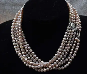Veľkoobchod 6 Prameňov 6-7mm fialová sladkovodné perlový náhrdelník