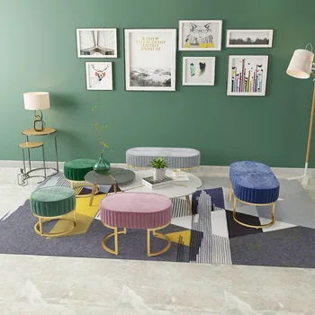 Nordic jednoduché čistenie zmena stolice domácnosti doorstool všestranný tvorivé svetlo luxusný gauč malé stolice