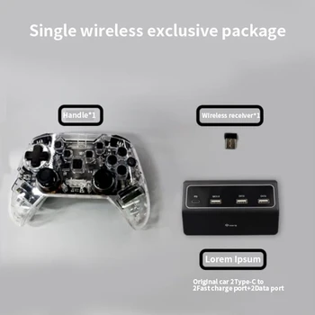 Pre Tesla Model 3 Y X Y Hra Gamepad Rukoväť Auto, PC Video Tlačítkový Ovládač s Dual-Vibrácie a USB HUB
