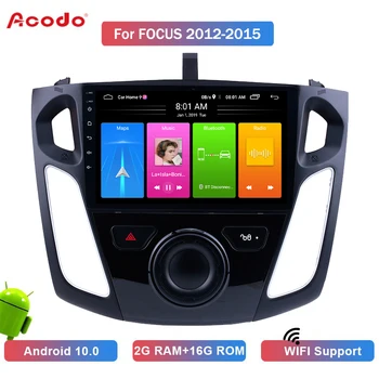 Pre Ford Focus 2012-Android autorádio, Multimediálny Prehrávač, GPS Navigáciu 2Din 2+16 G Android 10.0 Auto Multimediálny Prehrávač