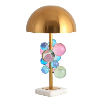Art Deco Bubliny Crystal Mramor, Zlato, Čierne Biele Dizajnér Stolná Lampa Stolná Lampa.LED Stolná Lampa Pre Spálne Foyer