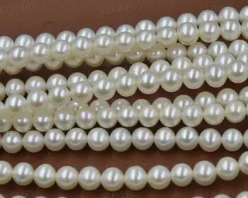 Vysoko kvalitné 6-7mm biela reálne sladkovodné perly 1 strand 40 CM