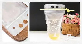 1000pcs Transparentné, Self-uzatvorených Plastových Nápojových Taška DIY Drinkware Pitnej Taška Ovocné Šťavy Skladovanie Potravín Taška SN1357