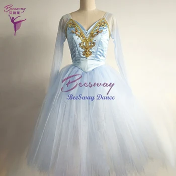 Modrá Profesionálne balet dlho Tutu šaty žien Profesionálne Balet Tutus sukne tanečné kostýmy