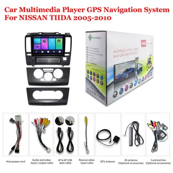 Video Pre NISSAN TIIDA 2005-2010 Príslušenstvo Auto Android Multimediálny Prehrávač Rádio 9 palcov IPS Displej Stereo Navigačný Systém GPS