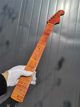 #52 Nových jeden 21 pražec Jeden Dobrý Nedokončené elektrická gitara krku flam tiger javor vyrobené a javor hmatníkom