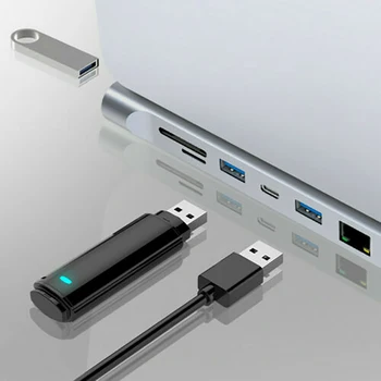 12 V 1 USB C Dokovacej Stanice Dual HDMI, RJ45 VGA Viacportová Dongle Adaptér Pre Notebook Pre MacBook Dell XPS ThinkPad