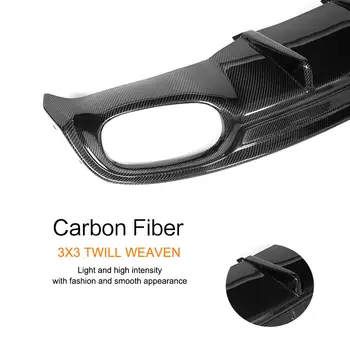 Carbon Fiber Zadný nárazník pery difúzor dual rúry dvojitá zásuvka pre Auti A7 sline nárazníka 2011-