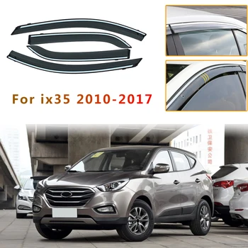 Pre Hyundai IX35 2010-2017/SANTAFE roky 2013-2017 Auto Styling Dymu Okno, Slnko, Dážď, vonkajšie clony Deflektor Stráže Auto Príslušenstvo