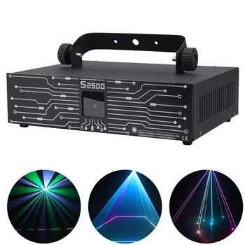 2,5 W RGB Animácie Laserové Svetlo Bengdi Bar Svetlo Flash Riadok Skenovanie Laserové Svetlo 3D Animácie Dynamické Stage DJ Svetlo