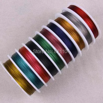 0.45 mm Multi-farebné Tiger Chvost Lištovanie Drôt Jewerly Kábel Nylon Potiahnuté z Nehrdzavejúcej Ocele Drôty String Šperky Robiť 20 Roliek/veľa