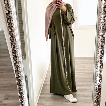 Abaya Kaftan Dubaj Turecko Moslimskou Hidžáb Oblečenie Islam Šaty Abayas Pre Ženy Djellaba Kaftane Marocain Soiree Župan Femme Musulmane