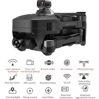 4K Antény GPS Striedavé Skladacie RC Drone 30min Letu 800M Obraz, Prenos 3-os Gimbal 5G WIFI Diaľkové Ovládanie Quadcopter