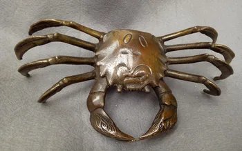 ľudová sľubný Čínsky čistá meď-bronz krab dekoratívne sochy