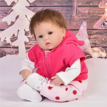 Bebe Silikónové reborn baby doll hračky realisticky 42cm znovuzrodené deti dievča bábiku deti dieťaťa darček k narodeninám boneca