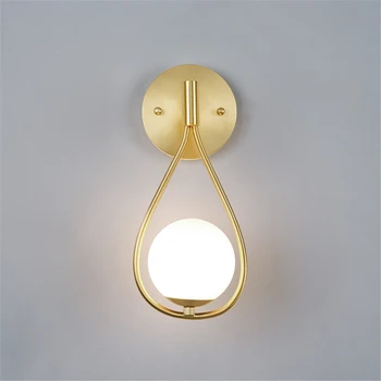 Moderný loft LED nástenné svietidlo spálňa nočná chodba Nordic led vnútorné steny, lampy, Osvetlenie, sklenené tienidlo lampy závesné svietidlo svietidlo
