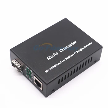 Gigabit SFP Vlákniny Media Konvertor 1000Mbps SFP Vlákniny RJ45 Optické Médiá Konvertor s SFP SC/LC Modul Kompatibilný Mikrotik