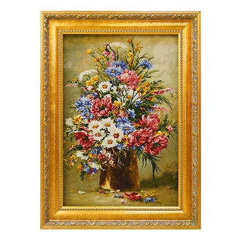 55x78cm Handwoven Vlna Hodvábne Koberce, Kvetinové Vázy Orientálna Gobelín (TJGT013)