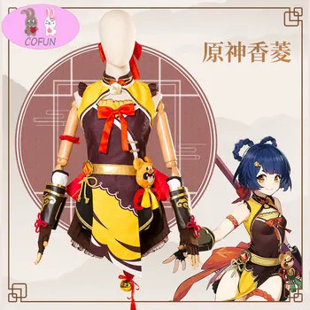 Anime Genshin Vplyv Xiangling Cosplay Kostým Hra Vyhovovali Krásne Jednotné Xiang Ling Celý Set Halloween Party Oblečenie Pre Ženy