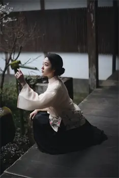 2021 čínsky top orientálnou cheongsam top ženy elegantný retro hanfu tangsuit qipao top blúzky, čínske tradičné, blúzky