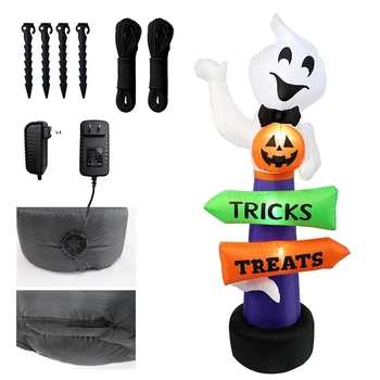 Vonkajšie Halloween Dekorácie Nafukovacie Biely Duch, S vstavaným-in LED Osvetlené Trik alebo Liečbe Príznakov Hračky pre Halloween Dekor