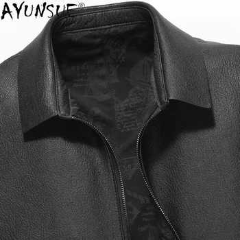Zimné Jeseň Bežné Originálne Kožené Bundy Mužov Mužov Kozej Kože Kabát Business Oblečenie Jaqueta Masculina Gxy868