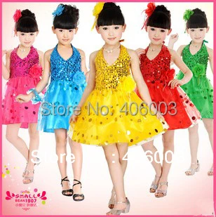 Doprava zadarmo Dievča Tanečných Kostýmov, Chindren Nosiť Dieťa Výkon Šaty Dieťa Tanečné Šaty Noble/elegantné Dieťa latinskej Dancewear